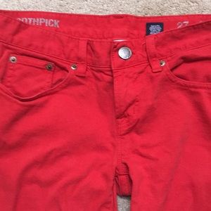 Toothpick ankle-Red Denim